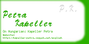 petra kapeller business card